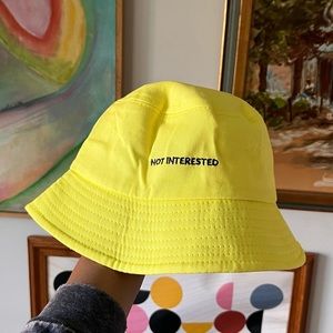 “Not Interested” Bucket Hat (NWOT)